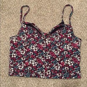 Hollister floral crop top